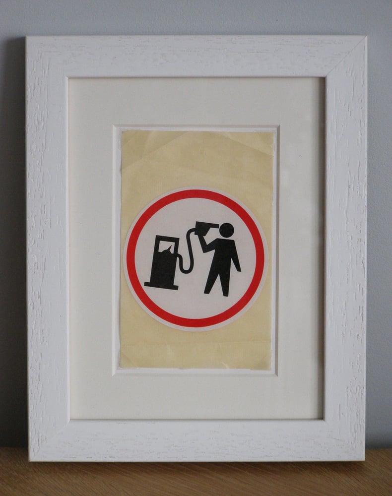 Image of Petrol Head (circular) Original Banksy sticker