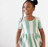 THE SHORT SLEEVE BALLET DRESS IN CIRCUS STRIPE