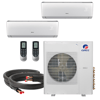 GREE MULTI 21+ 42,000 BTU 21 SEER 2-ZONE HEAT PUMP CONDENSER WITH 24K+24K AIR HANDLER