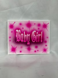 8x10 custom airbrush Baby Girl wrapped canvas
