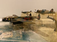 Image 3 of WW2 (British) Lancaster Bomber, Spitfire & Hurricane Fighters Die-cast Models