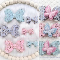 Perfectly Pastel Glitter Bows (butterfly add-on available)