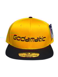 Image 3 of Godamatic 2 Tone Snap back (3D brick Logo) Hat 100% cotton