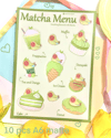 Matcha Menu Sticker Sheet