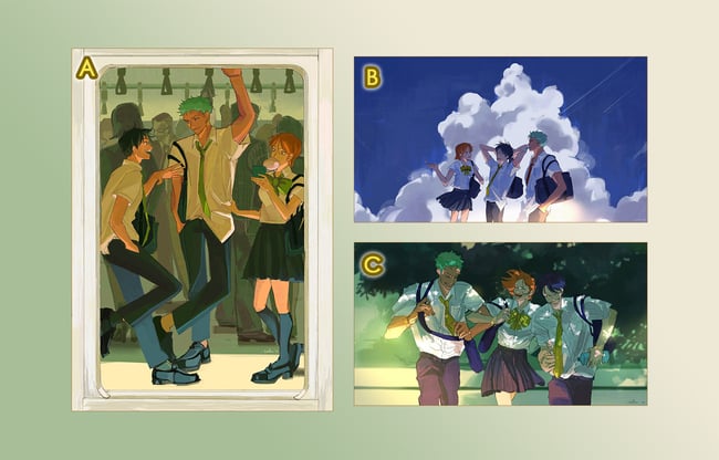 Romance Dawn Trio Prints