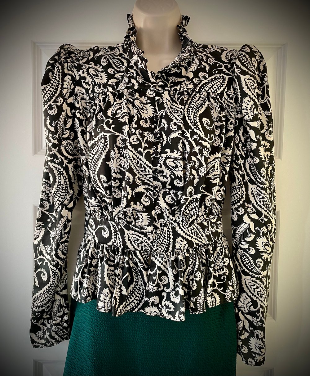 Victorian Style Monochrome Blouse