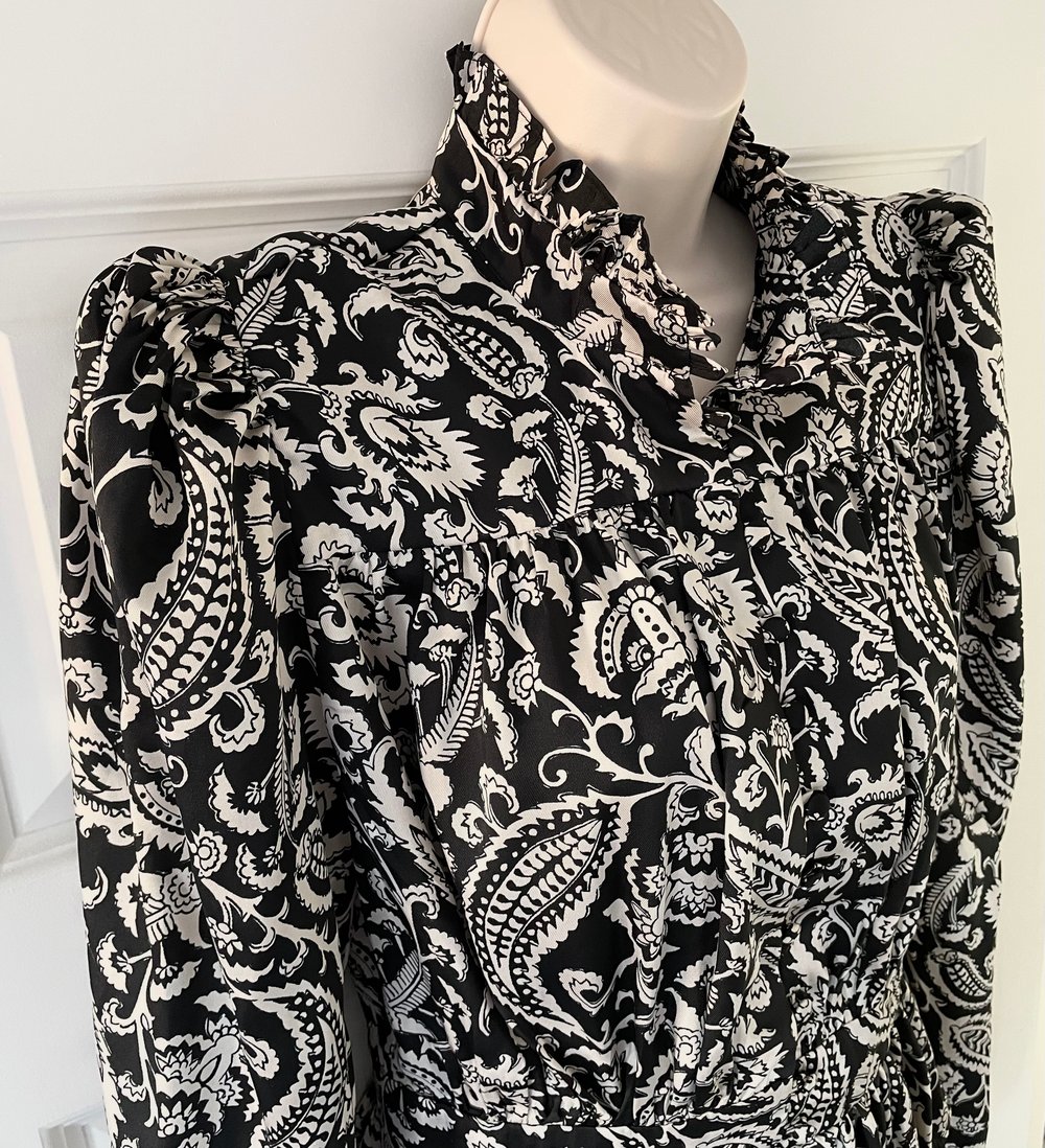 Victorian Style Monochrome Blouse