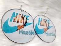 Image 2 of H60d Hussle, Hip Hop , Fashion, Statement, Sublimation earrings