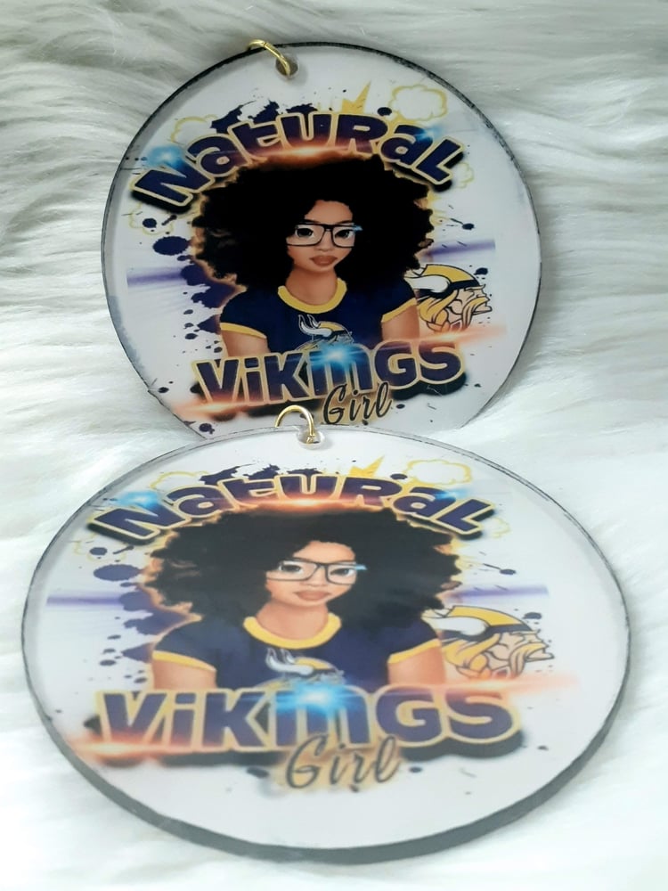 Image of Team, Natural Viking Girl, Afrocentric jewelry, Black culture earrings