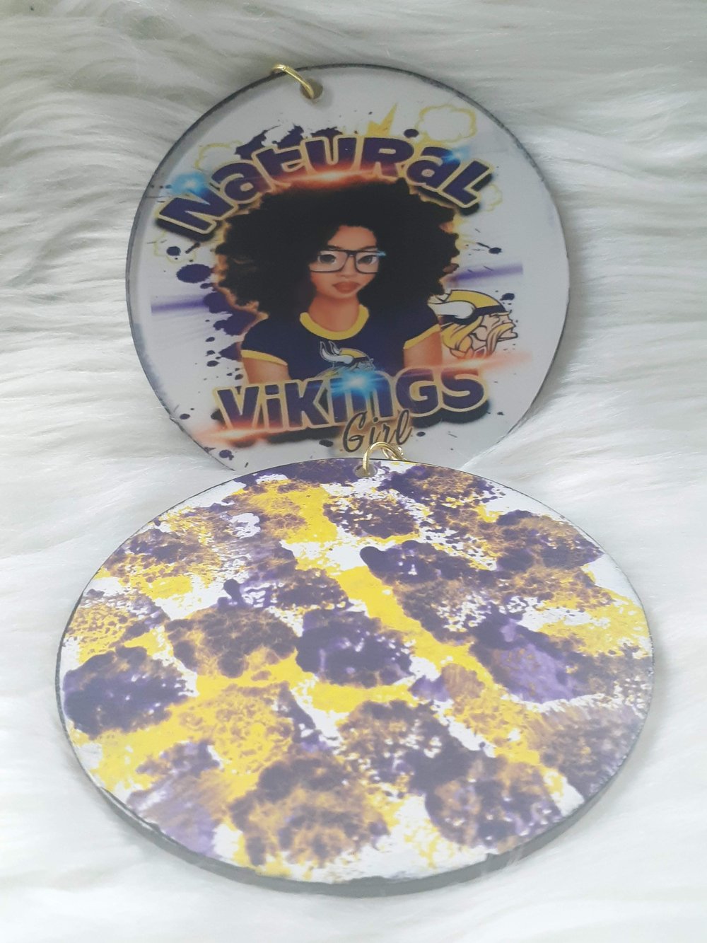 Image of Team, Natural Viking Girl, Afrocentric jewelry, Black culture earrings