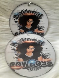 Image 1 of Team, Natural Cowboys Girl, Afrocentric jewelry, Black culture earrings