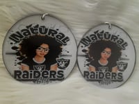 Image 3 of Team, Natural Raiders Girl, Afrocentric jewelry, Black culture earrings