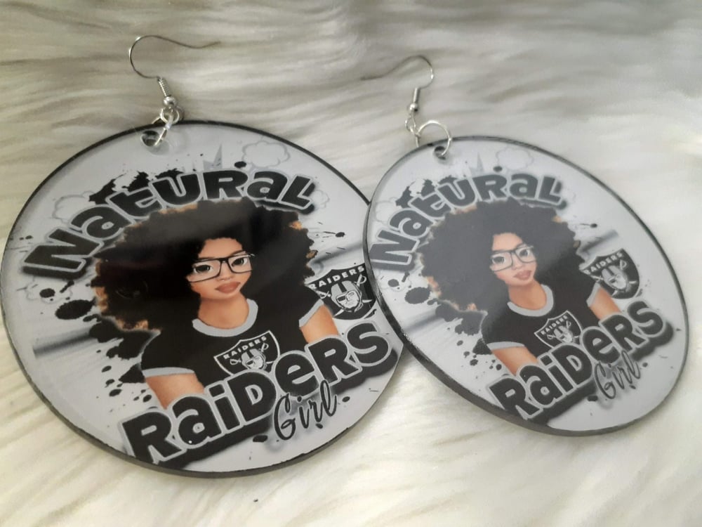 Image of Team, Natural Raiders Girl, Afrocentric jewelry, Black culture earrings