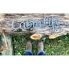 Cabin Life Recycled Raw Steel Sign