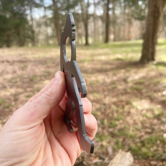 Sasquatch Bottle Opener 11g Raw Steel