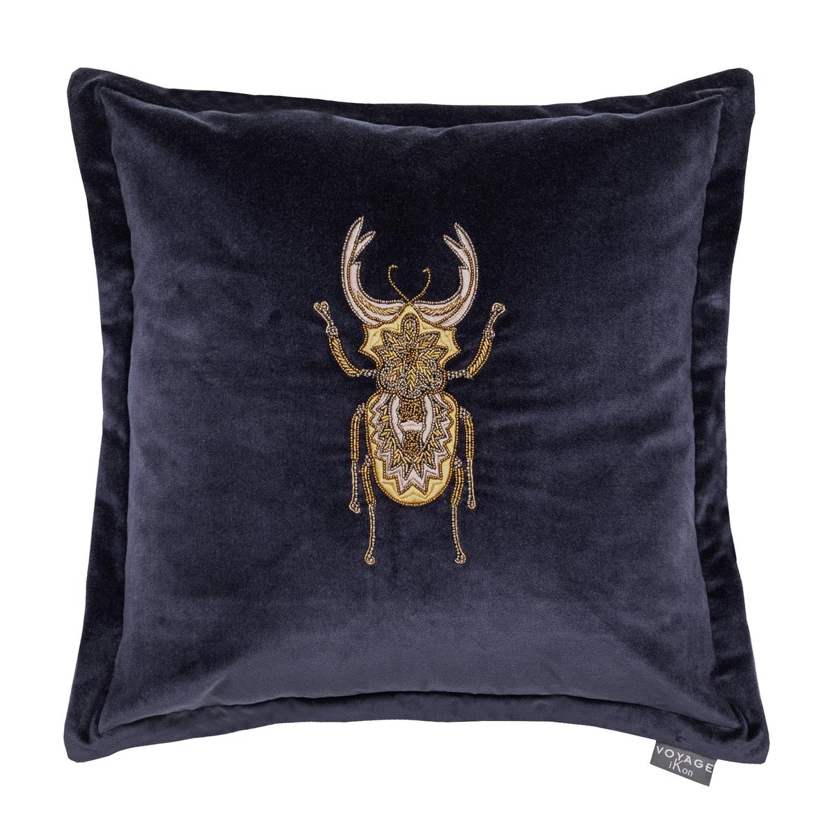 Bellatrix Embroidered Cushion - Navy