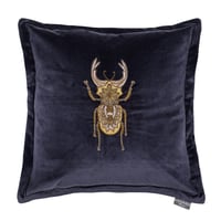 Image 1 of Bellatrix Embroidered Cushion - Navy