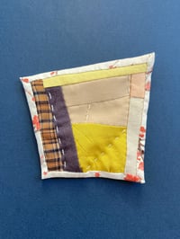 Image 1 of Scraps No. 7 -Tiny Handsewn Art Quilt with Naturally Dyed Fabric