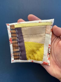 Image 3 of Scraps No. 7 -Tiny Handsewn Art Quilt with Naturally Dyed Fabric
