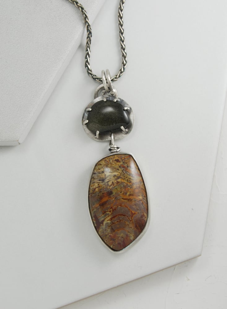 Image of Obsidian and Kaleidoscope Jasper