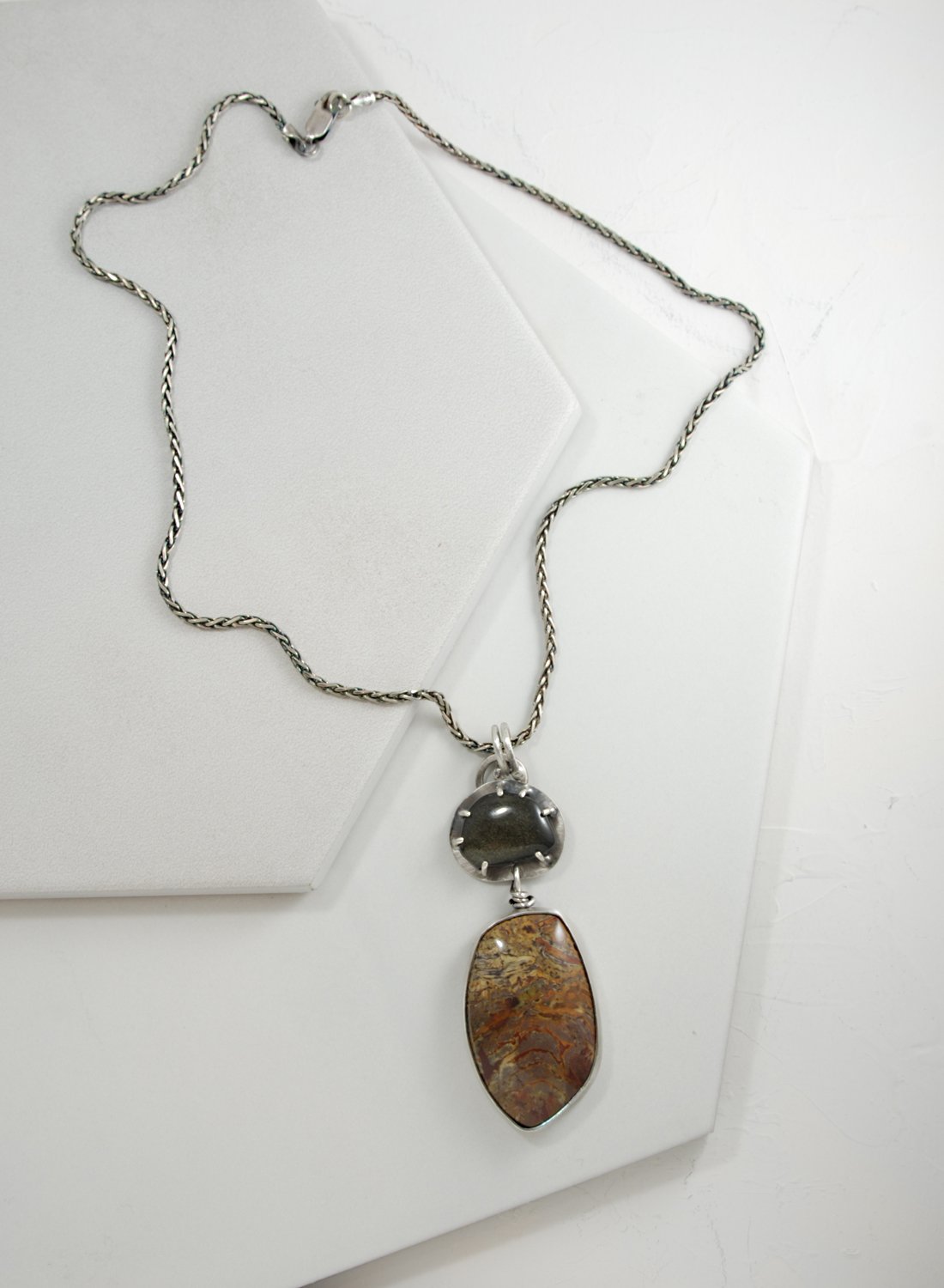 Image of Obsidian and Kaleidoscope Jasper