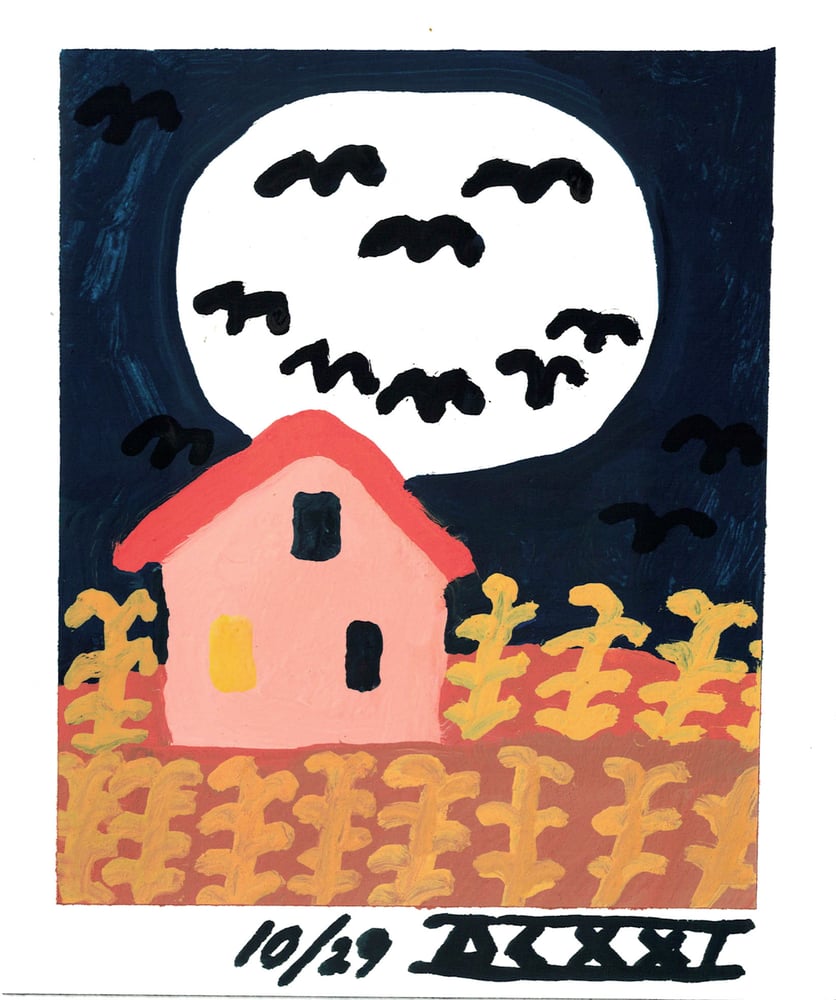 Image of All Hallows Eve Gouache Painting