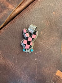Image 4 of Pink/Black Checkered Bunny