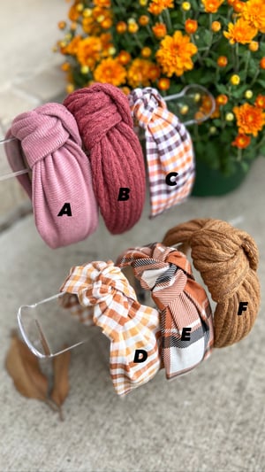 Fall Knot Headbands- 7 Styles