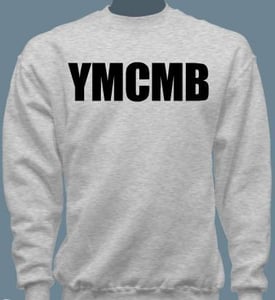 Image of YMCMB Crewneck Sweater Black/Grey S-XL