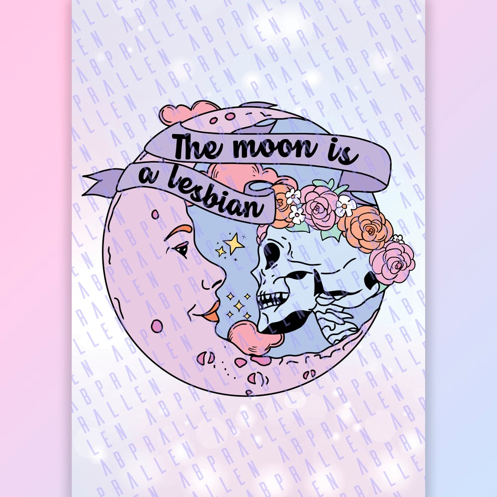 Image of The Moon Is A Lesbian Art Print