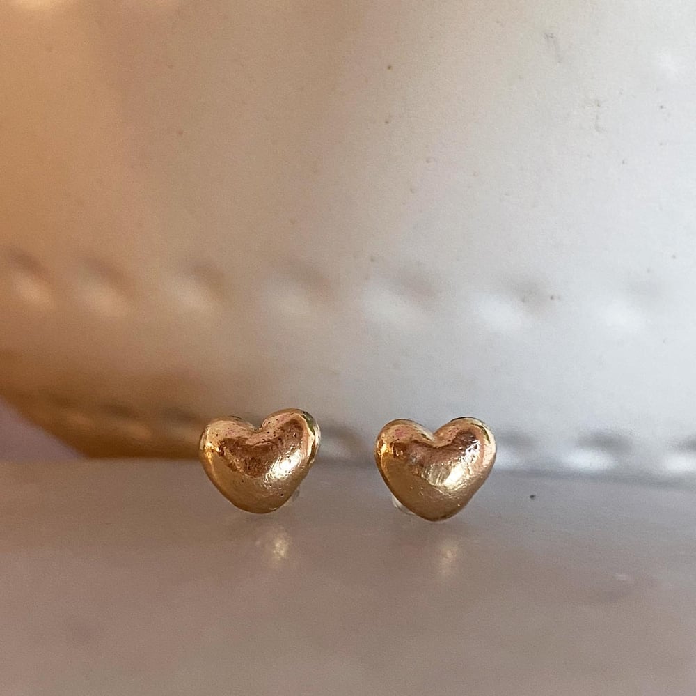 Image of Heart of Gold Stud earrings