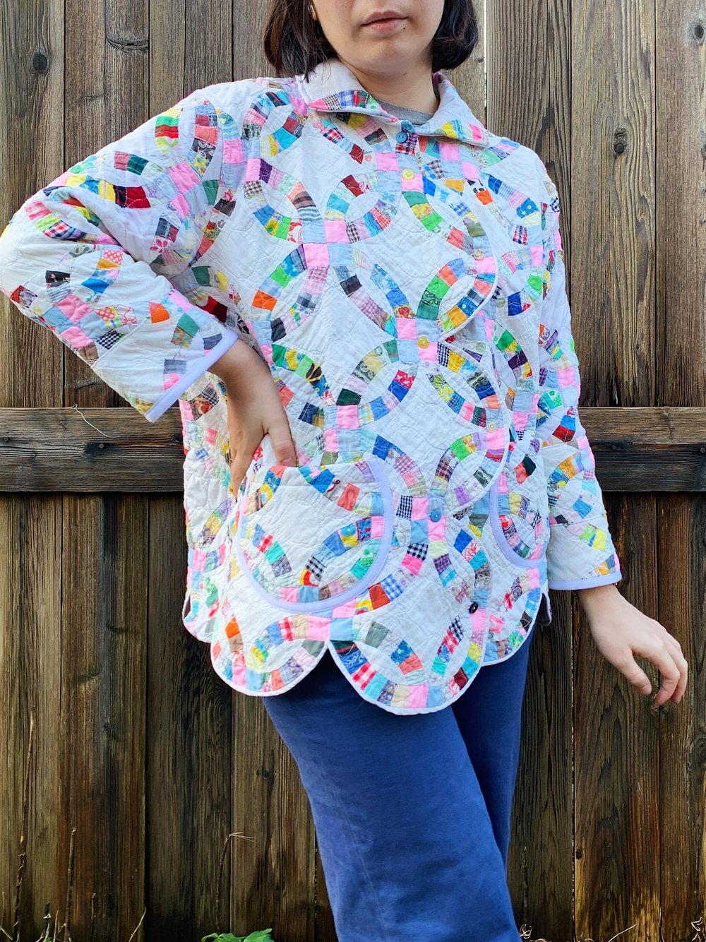 Image of Quilt Chore Coat — Cathedral Windows