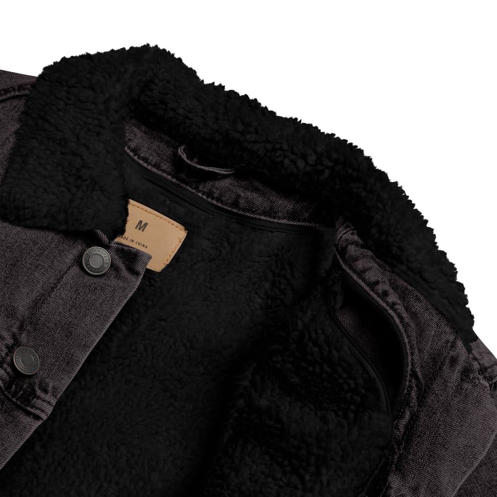 Image of HEART UNISEX DENIM SHERPA JACKET