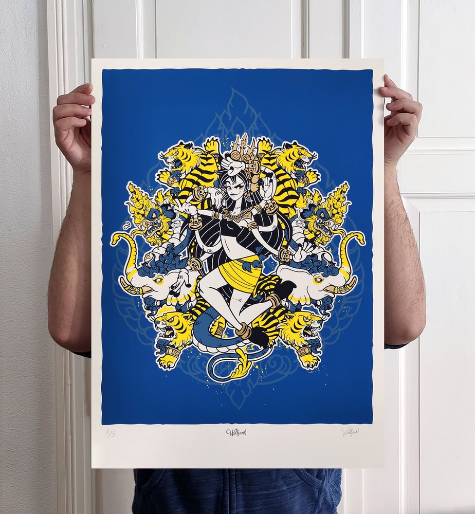 Image of "Gold Leaf edition" - Sérigraphie Apsara Dance