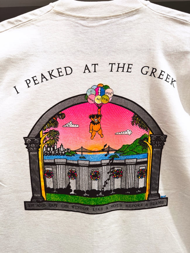 Grateful Dead 1985 ‘Greek Theatre’ Lot T-Shirt — Size L (Never Worn)