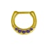 Bardot - Jewelled Septum Clicker 24K Gold PVD (Surgical Steel, 1.6 mm) Image 2