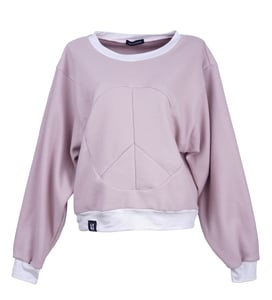 Image of Peace Pullover Cord Sweat lilac