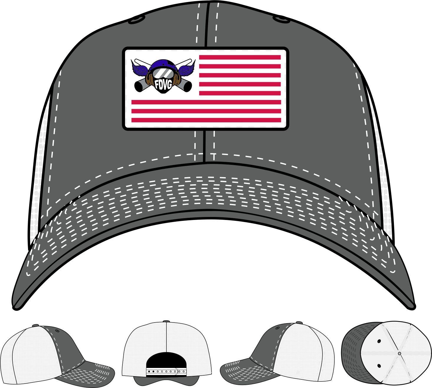 Image of "THE AMERICAN" GREY Hat