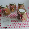 Mini homemade fudge Heart Jars