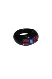 Image 1 of Rose Sapphire Baguette 💗🖤💙