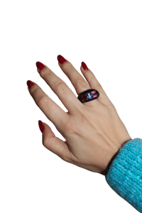 Image 2 of Rose Sapphire Baguette 💗🖤💙