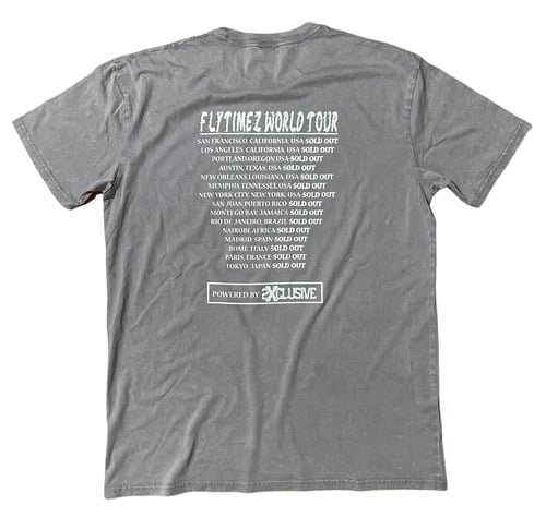 Image of FlyTimez “World Tour” Stone Wash Tee ORCHID (GLOW)