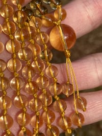 Image 4 of Genuine Citrine Mala, Citrine 108 Beads Japa Mala, Citrine Hand Knotted Gemstone Necklace