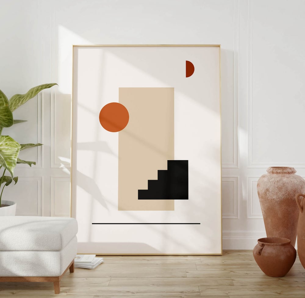 Mid-Century Abstract Modern Art Print No 02