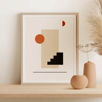 Image 2 of Mid-Century Abstract Modern Art Print No 02