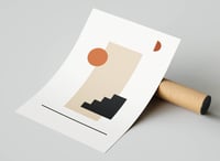 Image 3 of Mid-Century Abstract Modern Art Print No 02