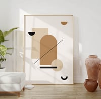 Image 1 of Mid-Century Abstract Modern Art Print No 04