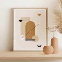 Image 2 of Mid-Century Abstract Modern Art Print No 04