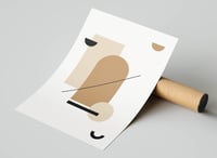 Image 3 of Mid-Century Abstract Modern Art Print No 04