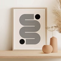 Image 2 of Mid-Century Abstract Modern Art Print No 08